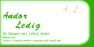 andor ledig business card